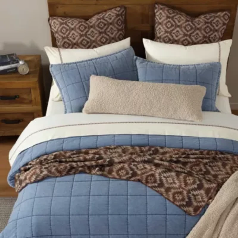 Stonewashed Denim Quilt Set, Twin, 2PC
