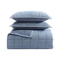 Stonewashed Denim Quilt Set, Twin, 2PC