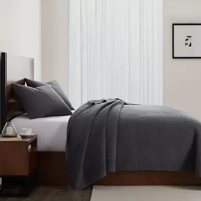 Stonewashed Cotton Gauze Quilt Set, 2PC