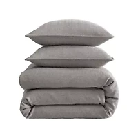 Chenille Herringbone Duvet Cover Set, 3PC