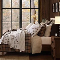 Hunt Life Reversible Quilt Set, Twin, White, 2PC
