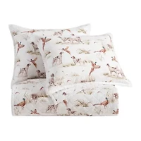 Hunt Life Reversible Quilt Set, Twin, White, 2PC