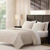 Farah Linen Blend Coverlet Set, 3PC