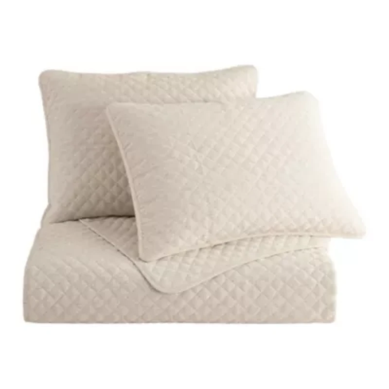 Farah Linen Blend Coverlet Set, 3PC