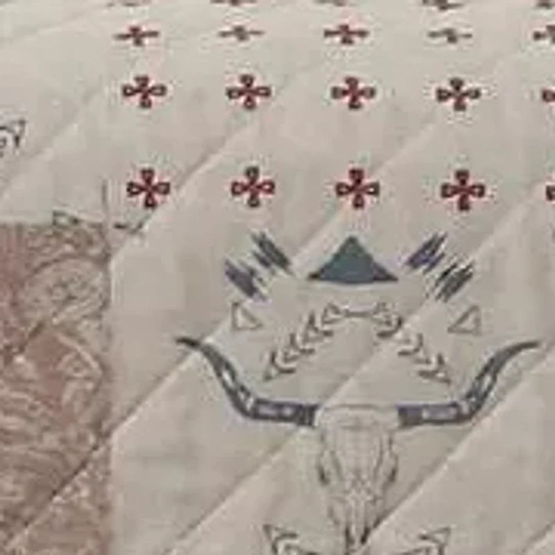 Patchwork Paisley Reversible Quilt Set, 3PC