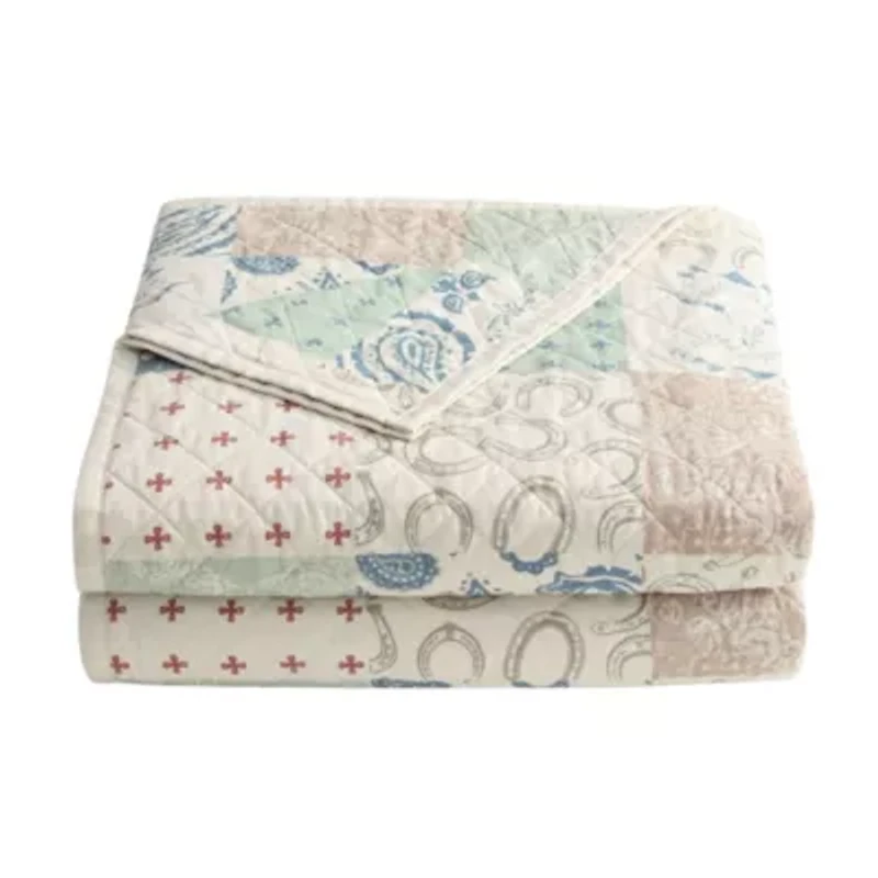 Patchwork Paisley Reversible Quilt Set, 3PC