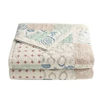 Patchwork Paisley Reversible Quilt Set, 3PC
