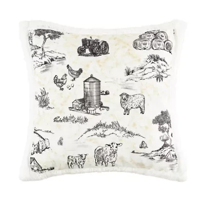 Farm Life Campfire Sherpa Pillow