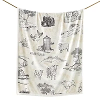 Farm Life Campfire Sherpa Throw