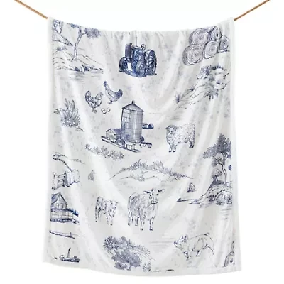 Farm Life Campfire Sherpa Throw