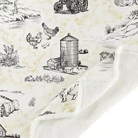 Farm Life Campfire Sherpa Throw