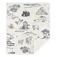 Farm Life Campfire Sherpa Throw