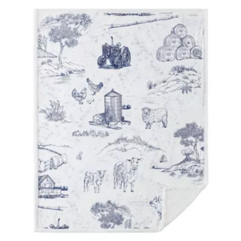 Farm Life Campfire Sherpa Throw