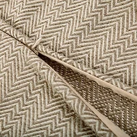 Herringbone Buckle Detailed Lumbar Pillow, 14" x 36", 1PC