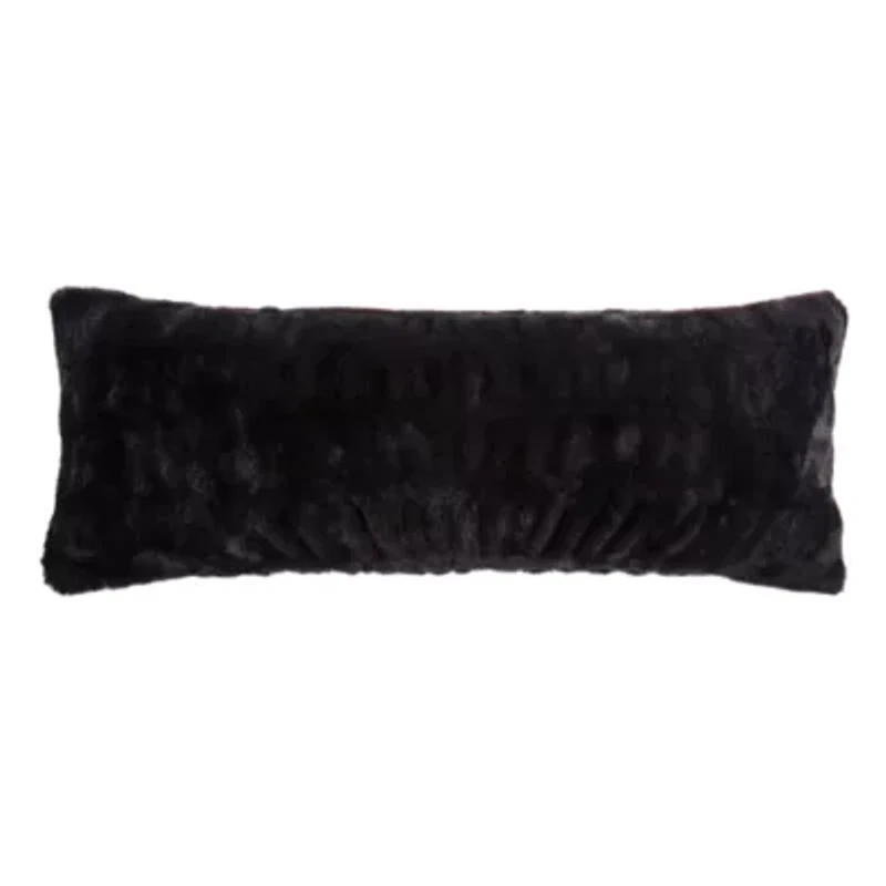 Ruched Rabbit Lumbar Pillow with Down Insert