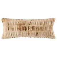 Ruched Rabbit Lumbar Pillow with Down Insert