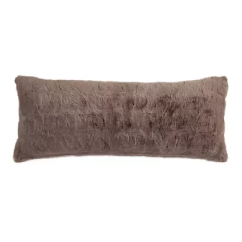 Ruched Rabbit Lumbar Pillow with Down Insert
