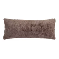 Ruched Rabbit Lumbar Pillow with Down Insert