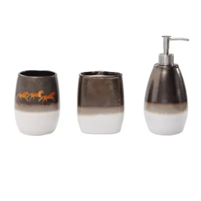 Running Remuda Ceramic Countertop Bathroom Set