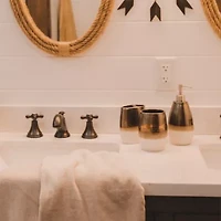 Running Remuda Ceramic Countertop Bathroom Set