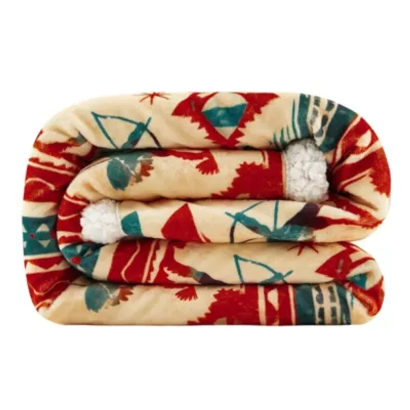 Arizona Campfire Sherpa Throw, 54" x 68", 1PC, 6 MOQ