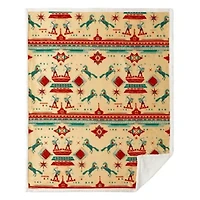 Arizona Campfire Sherpa Throw, 54" x 68", 1PC, 6 MOQ