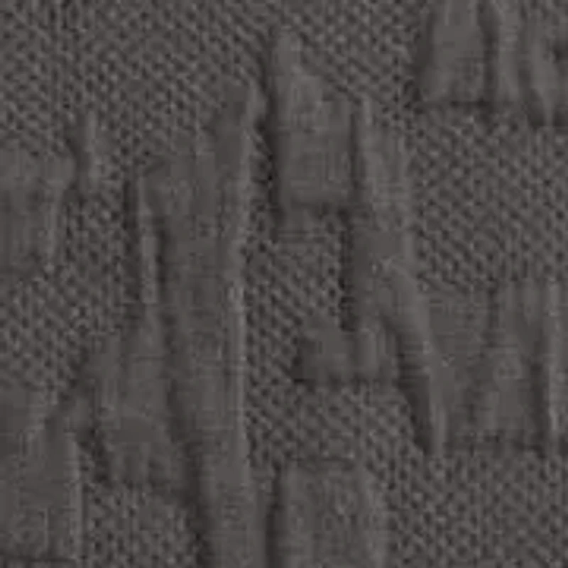 Porto Matelassé Euro Sham, 27" x 27", Charcoal, 1PC