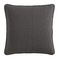 Porto Matelassé Euro Sham, 27" x 27", Charcoal, 1PC