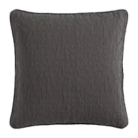 Porto Matelassé Euro Sham, 27" x 27", Charcoal, 1PC