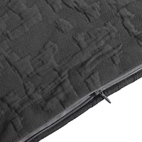 Porto Matelassé Euro Sham, 27" x 27", Charcoal, 1PC