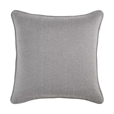 Chenille Herringbone Euro Sham, 27" x 27", Taupe, 1PC