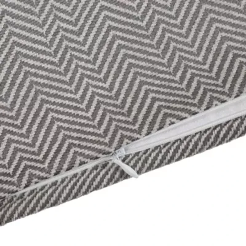 Chenille Herringbone Euro Sham, 27" x 27", Taupe, 1PC