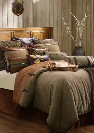 Highland Lodge Olive Brown Comforter Set, 5 Piece