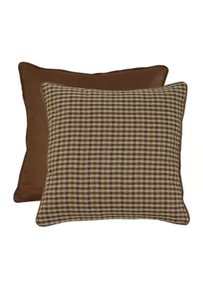 Crestwood Houndstooth & Suede Reversible Euro Sham