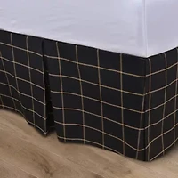 Windowpane Plaid Tailored Bed Skirt