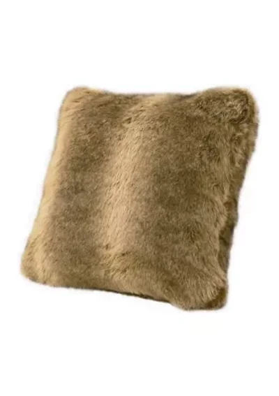 Oversized Wolf Faux Fur Throw Pillow