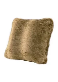 Oversized Wolf Faux Fur Throw Pillow