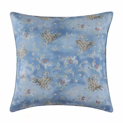 Tasha Polizzi for Paseo Road Lee Western Washed Denim Euro Sham, 27" x 27"