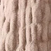 Ruched Rabbit Double-Sided Oversized Throw, 50" x 80", Variegated Cream, 1PC