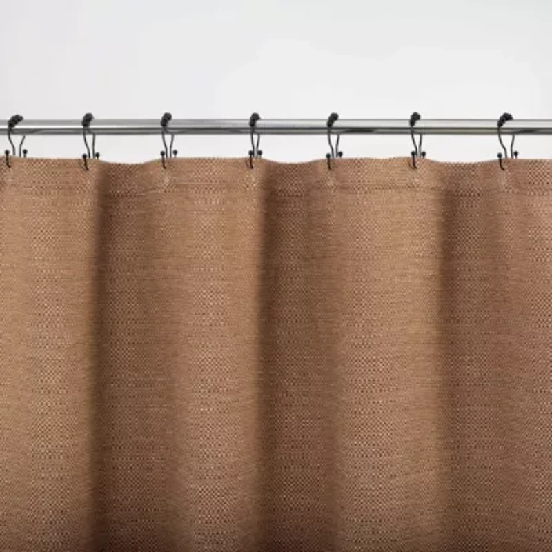 Suhana Contrast Tweed Buttonhole Shower Curtain