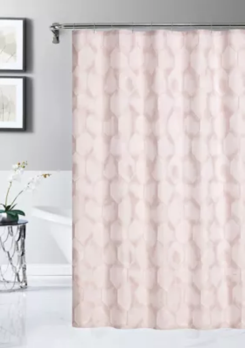 Tiles Embossed Tile Designed Shower Curtain