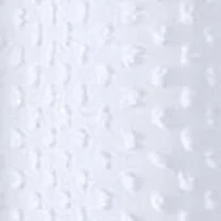 Valeria Faux Linen 3D Cotton Ball Puff Shower Curtain