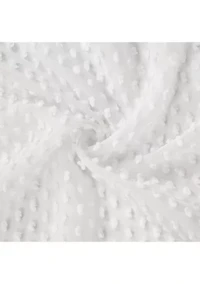 Valeria Faux Linen 3D Cotton Ball Puff Shower Curtain