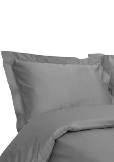 Hemstitich Solid Duvet Cover Set