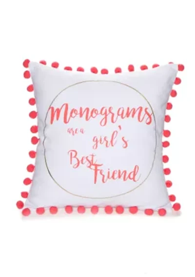 Monogram Decorative Pillow