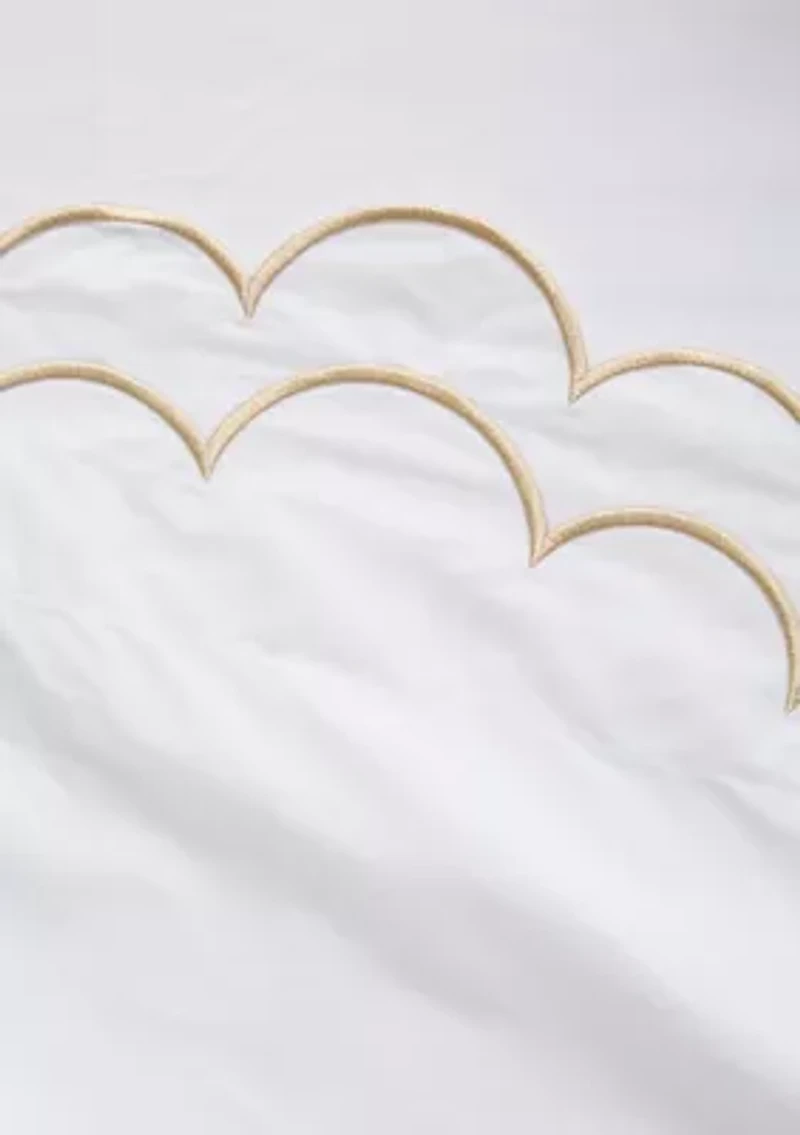 300 Thread Count Scallop Embroidered Sheet Set