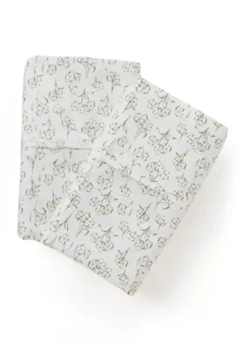 Green Floral Pillowcases