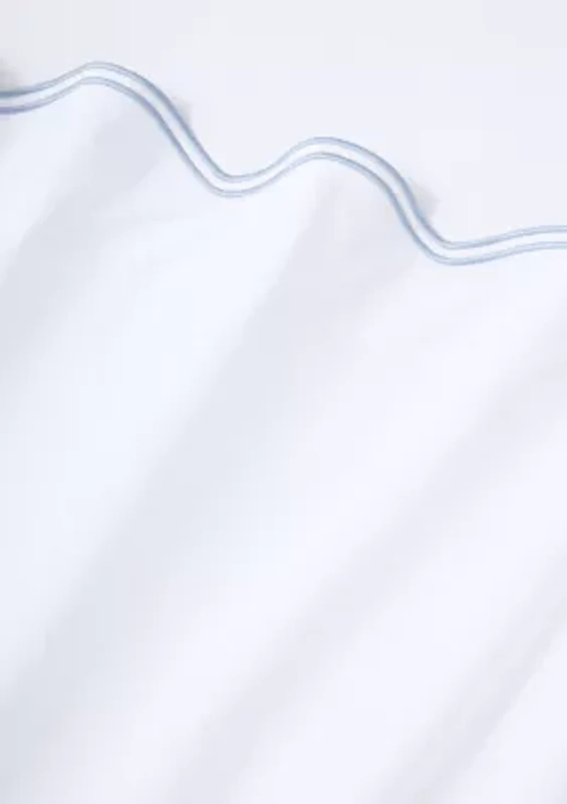 Wave Blue Embroidered 300 Thread Count Sheet Set