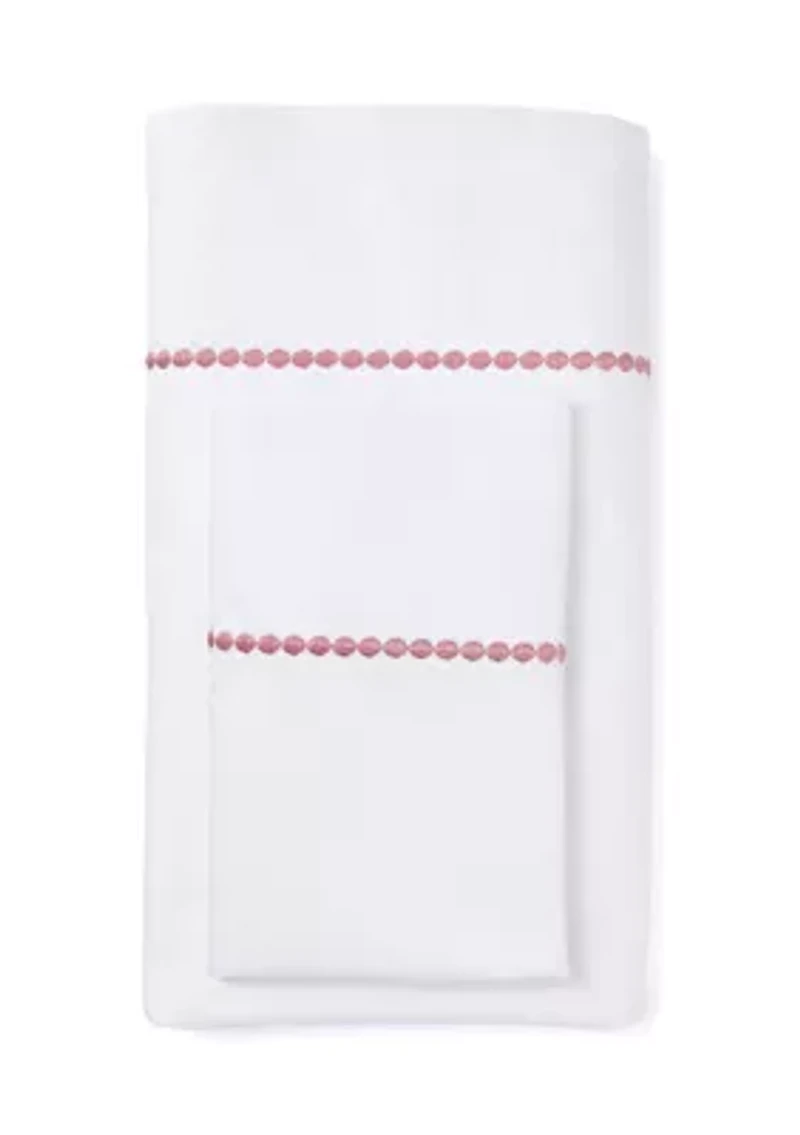 Cotton Percale Embroidered Sheet Set