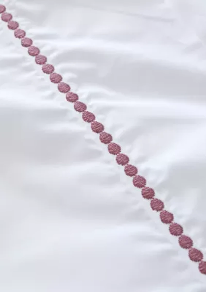 Cotton Percale Embroidered Sheet Set